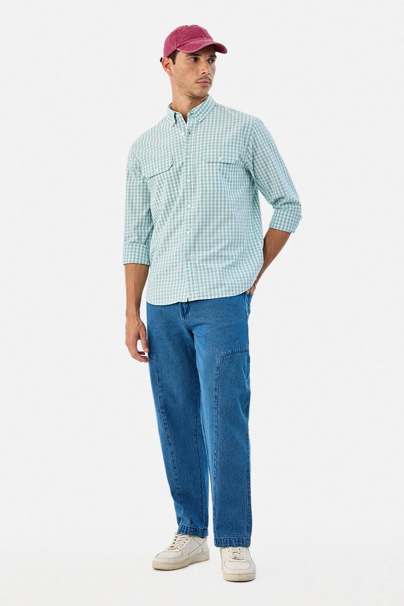 سنيتش Double Pocket Gingham Shirt
